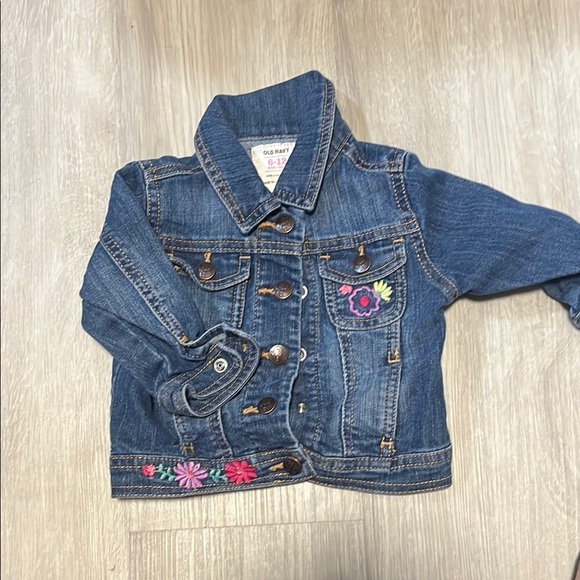 4/$30 Kids Denim Jacket with Floral Embroidery - Picture 1 of 1